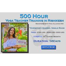 500 Hour yoga teacher training rishikesh