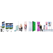 Eye-Catching, Hybrid Tension Banner Stands | Trade Show Displays