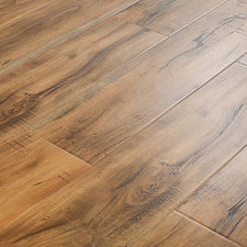 12mm laminate flooring smokey jatoba AC3 textured click-lock angle square view
