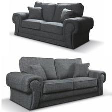 2 Piece Grey Fabric Sofa Set - SD105