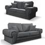 2 Piece Grey Fabric Sofa Set - SD105