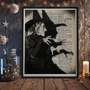 Vintage Wicked Witch Art Print Wizard of Oz Halloween Decor 
