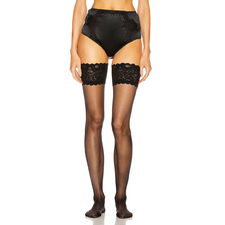  Satin Touch 20 Stay Up Tights in Black