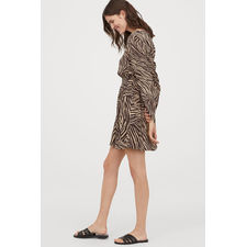 Short Dress - Brown/zebra print - Ladies | H&M US