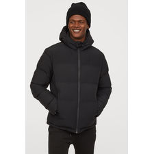 Padded Hooded Jacket - Black - Men | H&M US