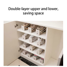 Double adjustable shoe rack