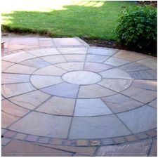 Autumn Brown Sandstone Circle Paving Set