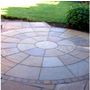Autumn Brown Sandstone Circle Paving Set