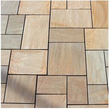Autumn Brown Riven Sandstone Paving