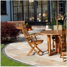 Golden Brown Riven Sandstone Paving