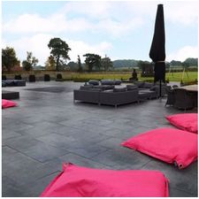 Kotah Black Tumbled Limestone Paving