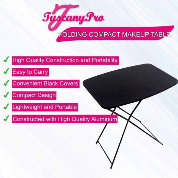 FOLDING COMPACT MAKEUP TABLE
