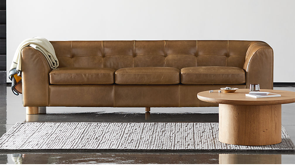 Kotka Tobacco Tufted Leather Sofa - Image 1 of 8