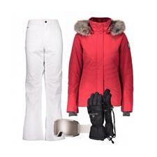 Women’s Ski Gear Outfit (Red/White - Premium)