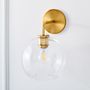 Sculptural Glass Globe Sconce - Clear (8.5")