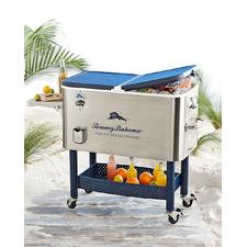 New Stainless Steel Deluxe Rolling Party Cooler