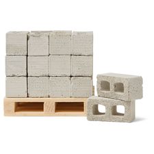  Set of 24 1:12 Model Cinder Blocks