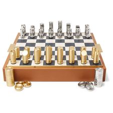  Fowler Leather Chess Set