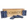  Leather and Maple Wood Carpet Dominoes Set