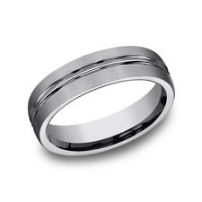 Tungsten Comfort-Fit Design Wedding Band