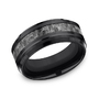 Black Titanium Comfort-Fit Design Wedding Band