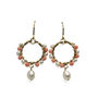 Coral Pearl Hoops