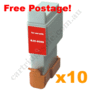 10 Compatible Canon BCI21BK Black Ink Cartridges