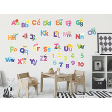 Alphabets & Numbers Wall Stickers