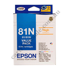 A Set Genuine Epson 81N High Yield Ink Cartridges Value Pack