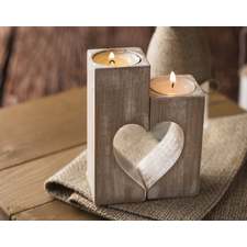 Wood candle holders Christmas gift for her Valentines day image 0