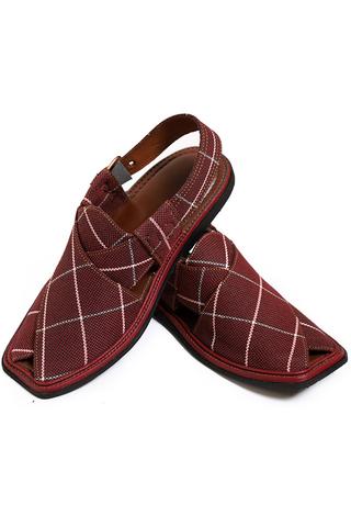 Men Charsadda Chappal Maroon