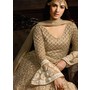 Beige Net Floor Length Anar...