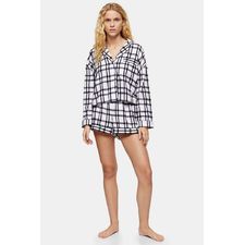 Black And White Check Boxy Pyjama Set