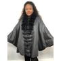 Grey Cashmere and Chinchilla Cape
