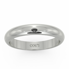 Ladies D-Shape Light Weight Wedding Band - CBJ-LDW-LW-WG-003