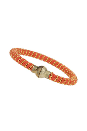 Orange And Gold Rope Bracelet