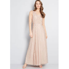 Sophisticated Emphasis Beaded Maxi Dress BLUSH