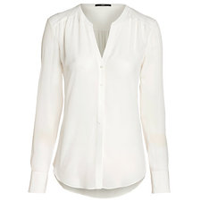 Buy BOSS Woman Rosalia Silk Blouse, White Online at johnlewis.com