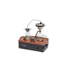  Coffee & Tea Alarm Clock, Main, color, BLACK/ WALNUT