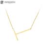 Fashion letter pendant necklace female initial necklace 24K gold-plated necklace alphabet necklace women stainless steel jewelry