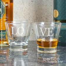 In Love Â© Personalized Whisky Glasses - SET of 2