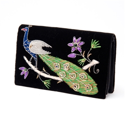 Black Velvet Beaded Handbag