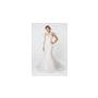  GL2818 Embellished Illusion Jewel Trumpet Bridal Dress In White and Neutral