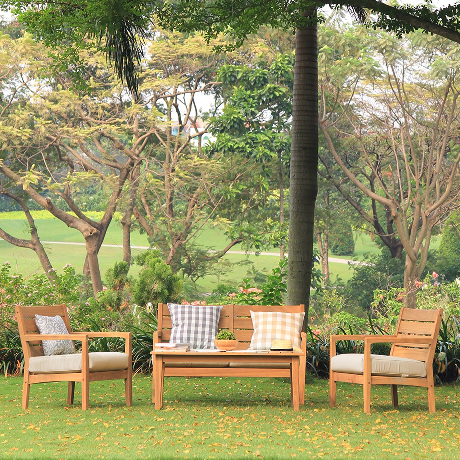 Ponte 4pc Teak Patio Conver...