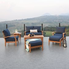 Caterina 7pc Teak Patio Conversation Set - Natural Teak/Navy Cushion – Cambridge Casual