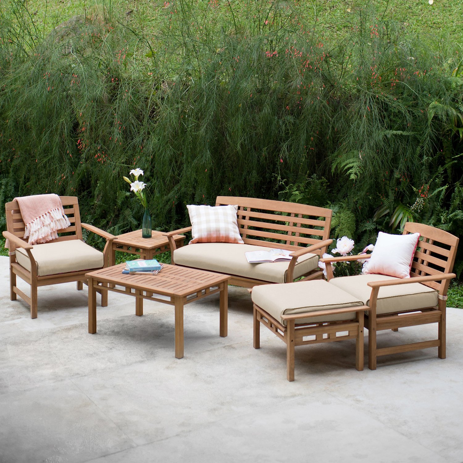 Belize 6pc Teak Patio Conve...