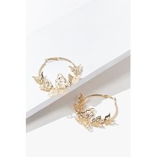 Butterfly Hoop Earrings 
