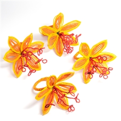 Orange & Yellow Flower Napk...