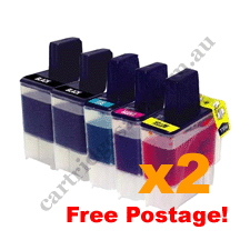 4 Black + 2 of each Colour LC47 Compatible Combo + Free Postage