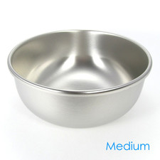 Top View of Basis Pet Stainless Steel Dog Bowl Size Medium
